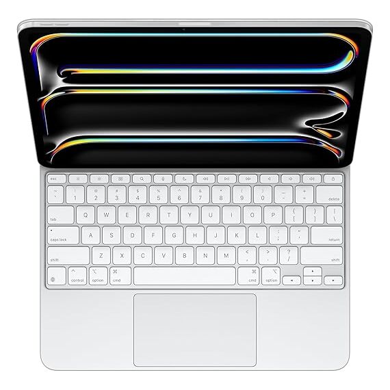 Apple iPad Magic Keyboard Case for iPad Pro 11-inch (M4 and M5), Great Typing Experience, Built-in Trackpad, Function Row, US English - White, 2 image