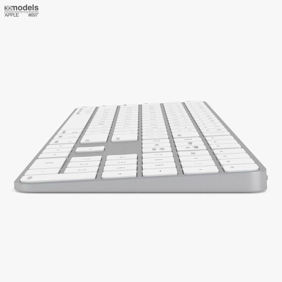 Magic Keyboard with Touch ID and Numeric Keypad for Mac models with Apple silicon (USB-C) - White Keys, 3 image