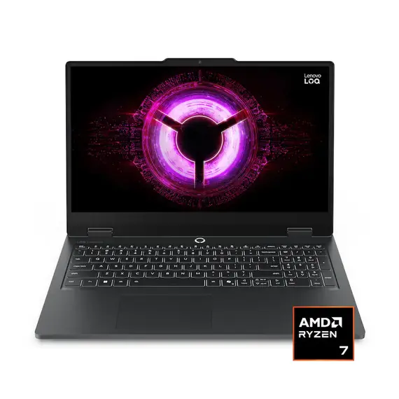 Lenovo - LOQ 15.6" 2K Gaming Laptop - AMD Ryzen 7 170 2025 - 16GB Memory - NVIDIA GeForce RTX 5050 - 512GB Storage - Eclipse Black