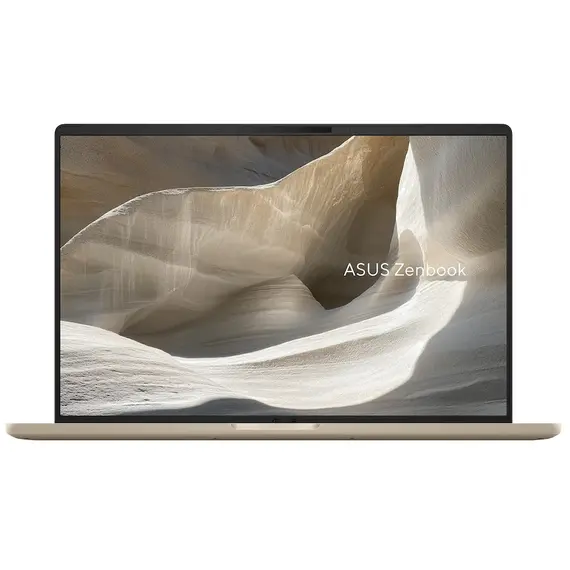 ASUS - Zenbook A14 14" OLED Laptop - Snapdragon X2 Elite 18-core - 32GB Memory - 1TB SSD - Copilot+ PC - Zebriskie Beige