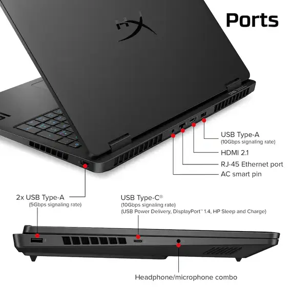 HyperX - HP OMEN 16" 165Hz 2K Gaming Laptop - Intel Core Ultra 7 356H (2026) - 16GB Memory - NVIDIA GeForce RTX 5060 - 512GB SSD - Shadow Black, 2 image