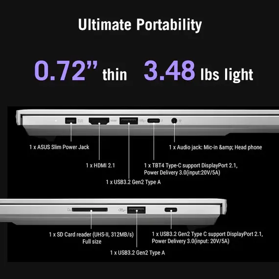 ASUS - ROG Zephyrus G14 14" OLED 3K Gaming Laptop- Intel Core Ultra 9 386H 2026- 16GB Memory - GeForce RTX 5070Ti - 1TB Storage - Platinum White, 2 image