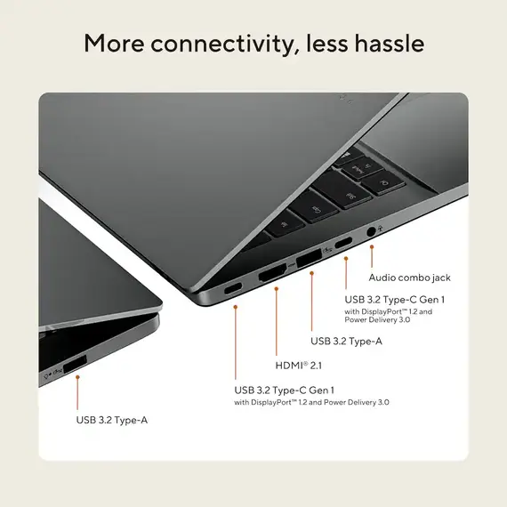 ASUS - Vivobook S16 16" OLED Laptop - AMD Ryzen AI 9 465 CPU - 32GB RAM - 1TB SSD - Copilot+ PC - Matte Gray, 2 image