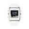 MetaWatch M1 Color Smartwatch (White/Stainless Steel, White Rubber Strap)