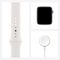 Apple Watch Series 6 (GPS + Cellular, 40mm, Silver Stainless Steel, White Sport Band), 2 image