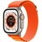Apple Watch Ultra (GPS + Cellular) 49mm Titanium Case with Orange Alpine Loop - Large - Titanium
