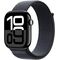Apple Watch Series 10 [GPS 46mm case] Smartwatch with Jet Black Aluminium Case with Ink Sport Loop. Fitness Tracker, ECG App, Always-On Retina Display, Carbon Neutral, Velicina sata: 46mm case + Medium/Large band, Color: Jet Black Aluminium Case with Ink Sport Loop