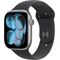 Apple Watch Series 11 [GPS 46mm] Smartwatch with Space Gray Aluminum Case with Black Sport Band - M/L. Sleep Score, Fitness Tracker, Health Monitoring, Always-On Display, Water Resistant MEV44RK/A, Velicina sata: 46mm case + Medium/Large band, Color: Space Gray Aluminum Case w/ Black Sport Band
